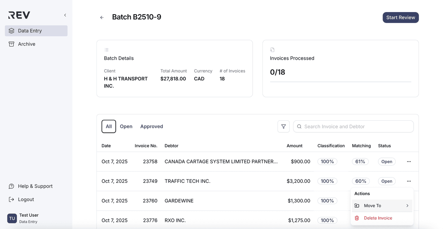 Move from batch list