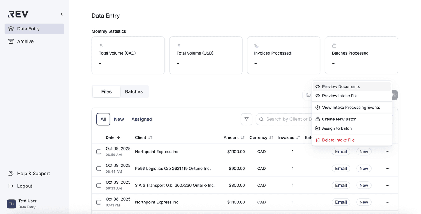 Preview Documents option